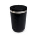The Pause Pack: Christmas Edition - A reusable coffee cup in black with a stainless steel band and a lid featuring a drinking opening.