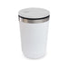 The Pause Pack: Christmas Edition - A white reusable coffee cup with a stainless steel band and a lid, featuring a sleek and modern design.
