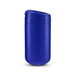 The Good Stuff Pack - A blue coffee cup with a lid and a smooth finish, featuring a branding logo.