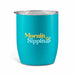 Indiana Coffee Cup - A turquoise coffee cup with a clear lid, featuring a logo. The design is sleek and modern.