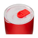 The Refuel Pack - A red coffee cup with a clear lid and a red silicone stopper on top. The design is sleek and modern.