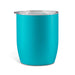 Indiana Coffee Cup - A drink bottle in vibrant turquoise with a clear lid and a smooth finish. It features a logo on the side.