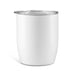 Indiana Coffee Cup - A white insulated coffee cup with a clear lid, featuring a smooth design and a branding logo.