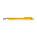 Octave Gel Ink Pen - A yellow gel ink pen with a silver tip and a clip for easy attachment. Features a sleek design and branding.