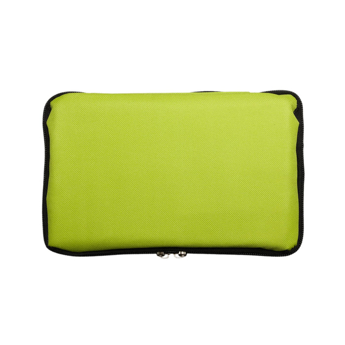 The Knock Off for Christmas Pack - A green cooler bag with a zip closure.