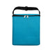 The Knock Off for Christmas Pack - A cooler bag in bright blue with a zipper closure and a black adjustable strap. It features a front pocket.