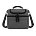 Kanto Cooler Bag - A grey cooler bag with a handle, adjustable strap, and zippered compartments. It features a branding logo.