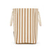 Hampton Tote Bag by The Line Edit. - A tote bag featuring vertical cream and light brown stripes with two handles on the sides.