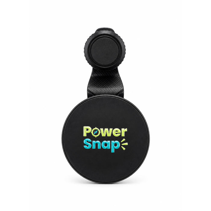 Anchor by Nomis Car Phone Holder - A black car phone holder with a round shape and a branding logo on the front.
