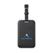 Jet Luggage Tag Tracker - A black luggage tag tracker with a strap and a prominent logo.