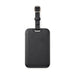 Jet Luggage Tag Tracker - A black luggage tag tracker with a looped strap and a minimalist design, featuring a small logo on the front.