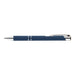 Napier Gel Ink Pen - A metal pen in a sleek navy blue finish with silver accents and a streamlined design.