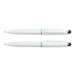 Starion Pen - A white metal pen with a sleek design, featuring a glossy finish and chrome accents.