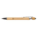Miami Bamboo Pen - A bamboo pen with a chrome clip and a black ink cartridge. The pen features a logo on the barrel.