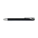 Maddie Gel Ink Pen - A black gel ink pen with a silver clip and a sleek design, featuring a logo.