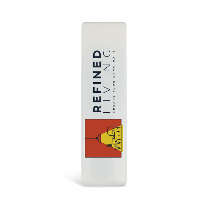 Mini Lint Roller - A white packaging with a logo and illustration, featuring a red and yellow design.