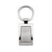 Frame Keytag - A silver rectangular keytag with a smooth surface and a circular keyring attachment.