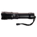Lumi Rechargeable Torch - A rechargeable torch with a sleek black design and a textured grip, featuring a power button and a wrist strap.