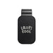 Visor Glasses Holder - A black visor glasses holder with a logo, designed for storing glasses securely.
