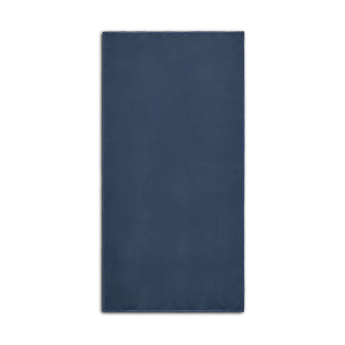 Vision Sports Towel - A dark blue sports towel features a smooth texture and includes a logo.