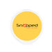 Nico Type C Earbuds - A round container with a bright yellow lid featuring a black and red logo.