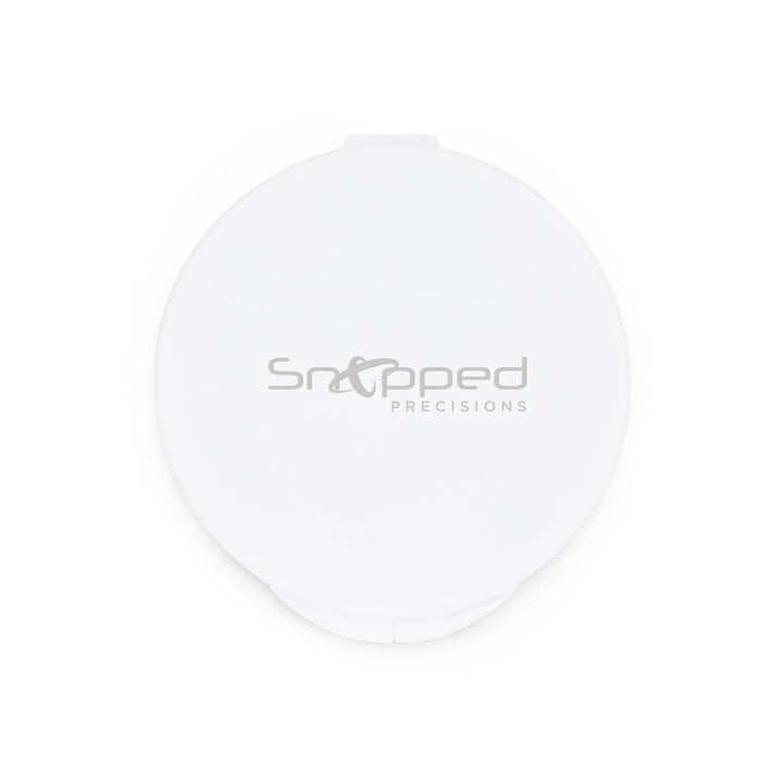 Nico Type C Earbuds - A round white case for Nico Type C earbuds, featuring a logo on the surface.