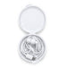 Nico Type C Earbuds - A white circular case containing white Type C earbuds with a charging cable, neatly arranged inside.