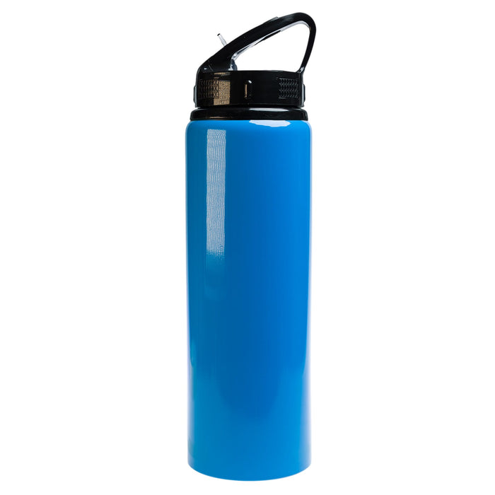 The Hustle Pack - A drink bottle in a vibrant blue color featuring a flip straw lid and a sleek design, suitable for hydration on the go.