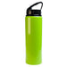 The Hustle Pack - A drink bottle in vibrant lime green with a black flip straw lid and a handle for easy carrying.