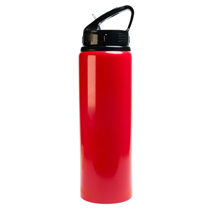 The Hustle Pack - A drink bottle featuring a sleek red design and a flip straw lid, with a capacity of 750ml.