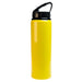 The Hustle Pack - A drink bottle in bright yellow with a black flip straw lid and a black handle.
