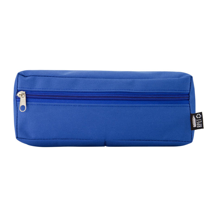 Tech Pack Connect - A blue utility case with a zippered closure and a tag, featuring a simple, rectangular design.