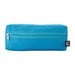 Tech Pack Charge - A bright blue utility case with a zippered compartment and a branding label on the side.