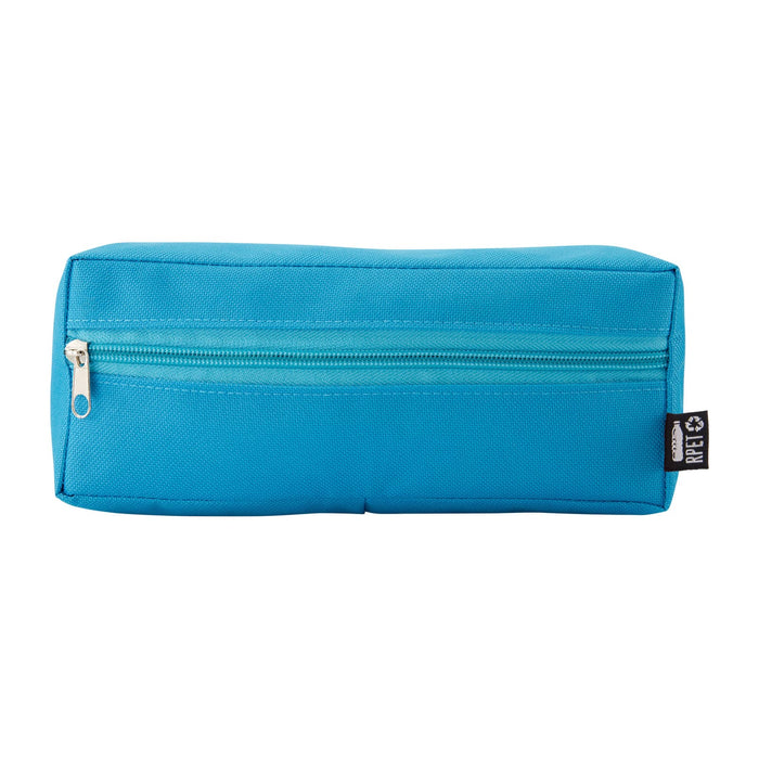 Tech Pack Executive - A bright blue utility case with a zippered compartment and a branding label on the side.