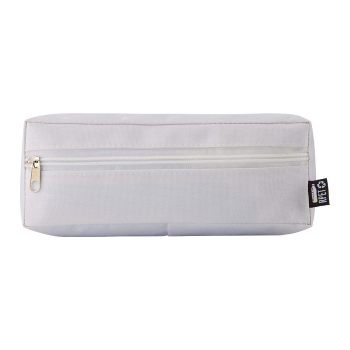 Tech Pack Executive - A white utility case with a zippered compartment and a small tag on the side.