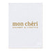 Haven Large Cotton Tea Towel - A large, white cotton tea towel featuring gold text and a logo.
