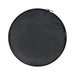 The Hustle Pack - A round black duffle bag with a zip closure and a flat pocket on one side. It features a logo.