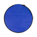 The Game Day Pack - A round blue duffle bag with a black zip and a logo on the side.