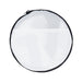 The Game Day Pack - A round, zippered bag in black and white mesh, featuring a transparent top and a pocket on the front.