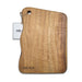 The Chandon Escape - A wooden cutting board with a natural finish, featuring an irregular shape and a hole for hanging. It has a branding logo.