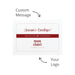 The Refined Graze - A card with a white background featuring a red band, logo, and space for a custom message.