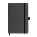 The Ultimate Welcome - Hot Chocolate Edition - A grey notebook with a black elastic band closure and a ribbon bookmark. It has a simple, sleek design.