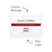 The Sunset Pour - A promotional greeting card featuring a red and white design with space for a custom message and a logo.