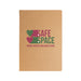 The Mindful Moment - A kraft notebook featuring a logo with hearts and the text "Safe Space Mental Health & Wellness Clinic" in green and pink.