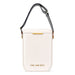 Pavilion Cooler by The Line Edit. - A white cooler with a strap and a logo, featuring a sleek and modern design.