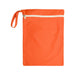 The Walkies Pack - An orange zippered pouch with a strap handle, featuring a simple and smooth design.