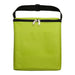 The Reel Deal - A green insulated bag with a zip closure and a front pocket, featuring a black strap for easy carrying.