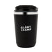 Daily Grind Pack - A black drink bottle with a silver band at the top, featuring a logo.