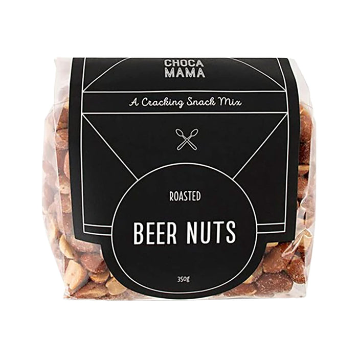 The Treat Kit - A clear plastic bag contains roasted beer nuts. The bag features a black label with a logo.