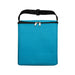 The Gone Fishing Pack - A turquoise insulated cooler bag with a zip closure and a front pocket, featuring a black adjustable strap.